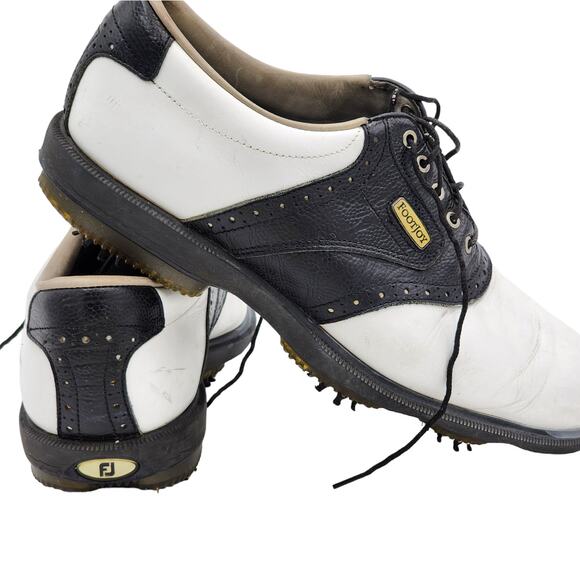 FootJoy Golf Shoes DryJoy Mens 9M Softspikes OptiFlex Lace Up Cleats 53597 - Picture 1 of 16